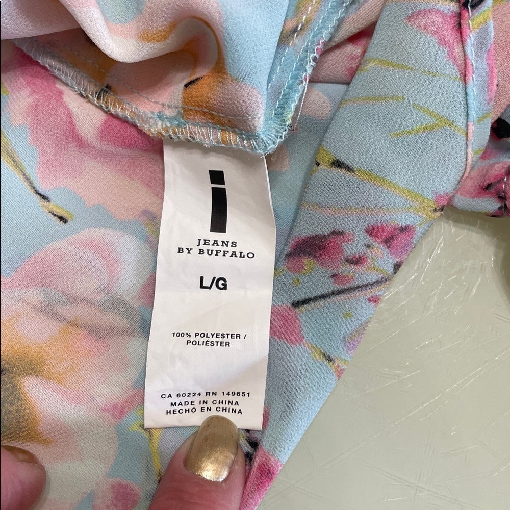 Jeans by Buffalo Floral Blouse - Pink and Blue - Picture 13 of 14